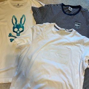 Lot of 3 Lacoste and Psycho Bunny mens shirts size XXL